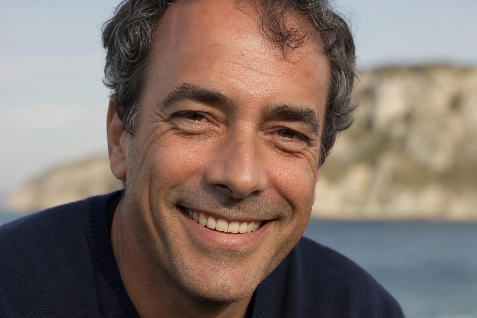 Sourire masculin lumineux et naturel obtenu avec des facettes dentaires à Marseille